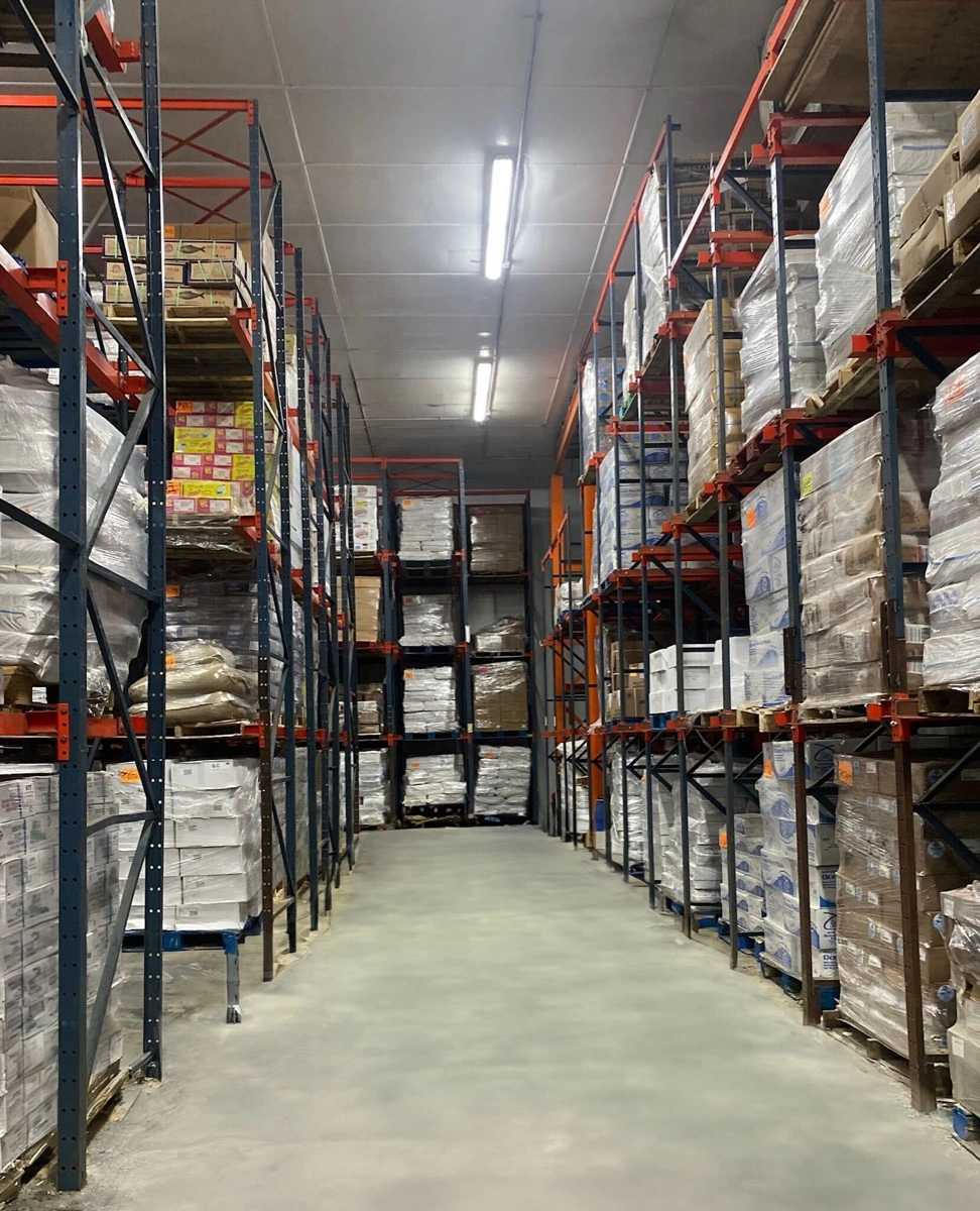 warehouse with boxes